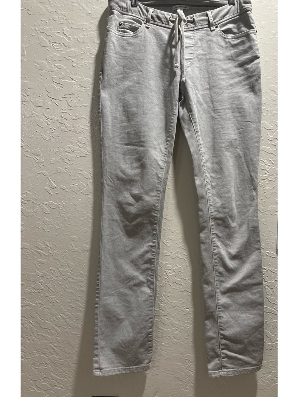 James Perse WHJ1430 grey pull on denim drawstring jogger jeans luxury lounger 2